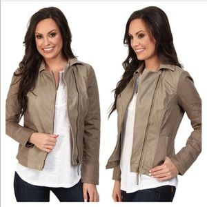 Lucky brand mixed leather jacket NWOT